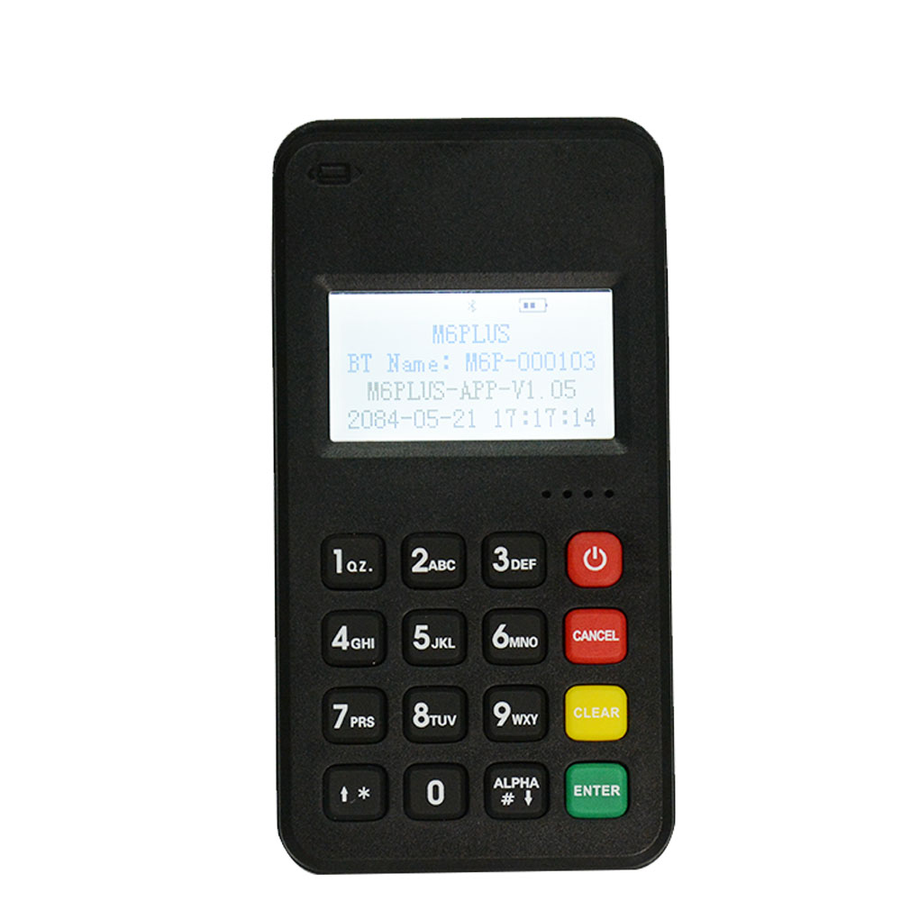 Terminal de pagamento sem fio móvel Android Mastercard Bluetooth WiFi Mini MPOS M6 PLUS