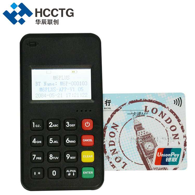 Terminal de pagamento Bluetooth WiFi EMV L1 e L2 MPOS M6 PLUS