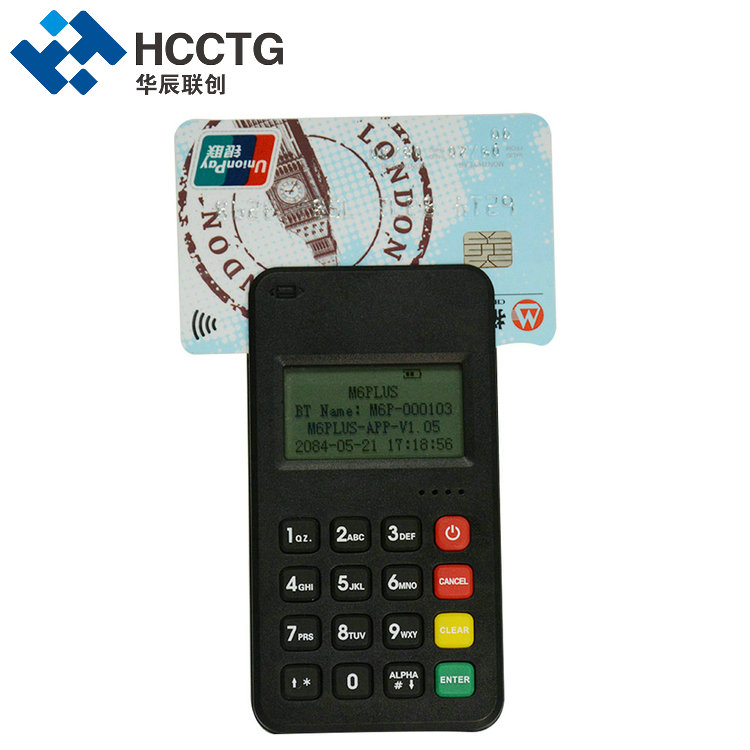 Terminal de pagamento Bluetooth WiFi EMV L1 e L2 MPOS M6 PLUS