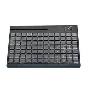 HCCTG Teclado programável POS USB 84 teclas com leitor de tarja magnética KB84