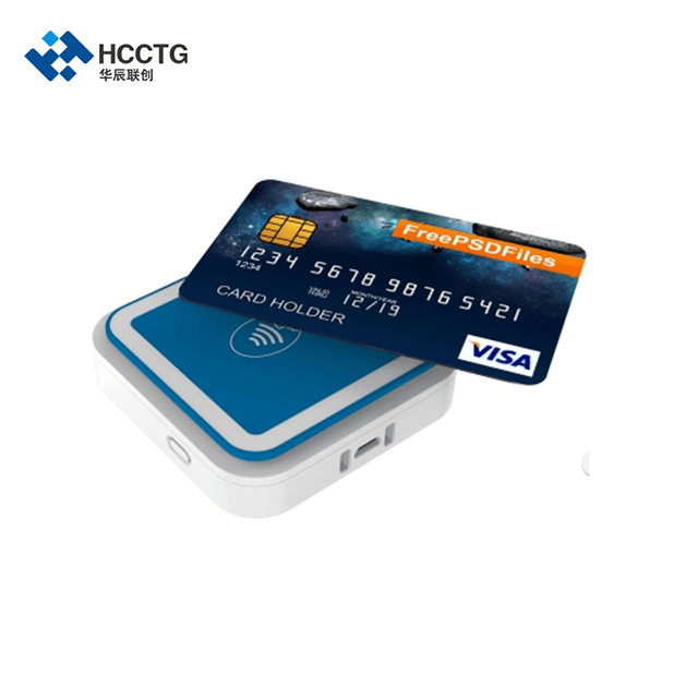 HCCTG PCI EMV Bluetooth 3 em 1 leitor de cartão de crédito NFC móvel inteligente MPOS I9