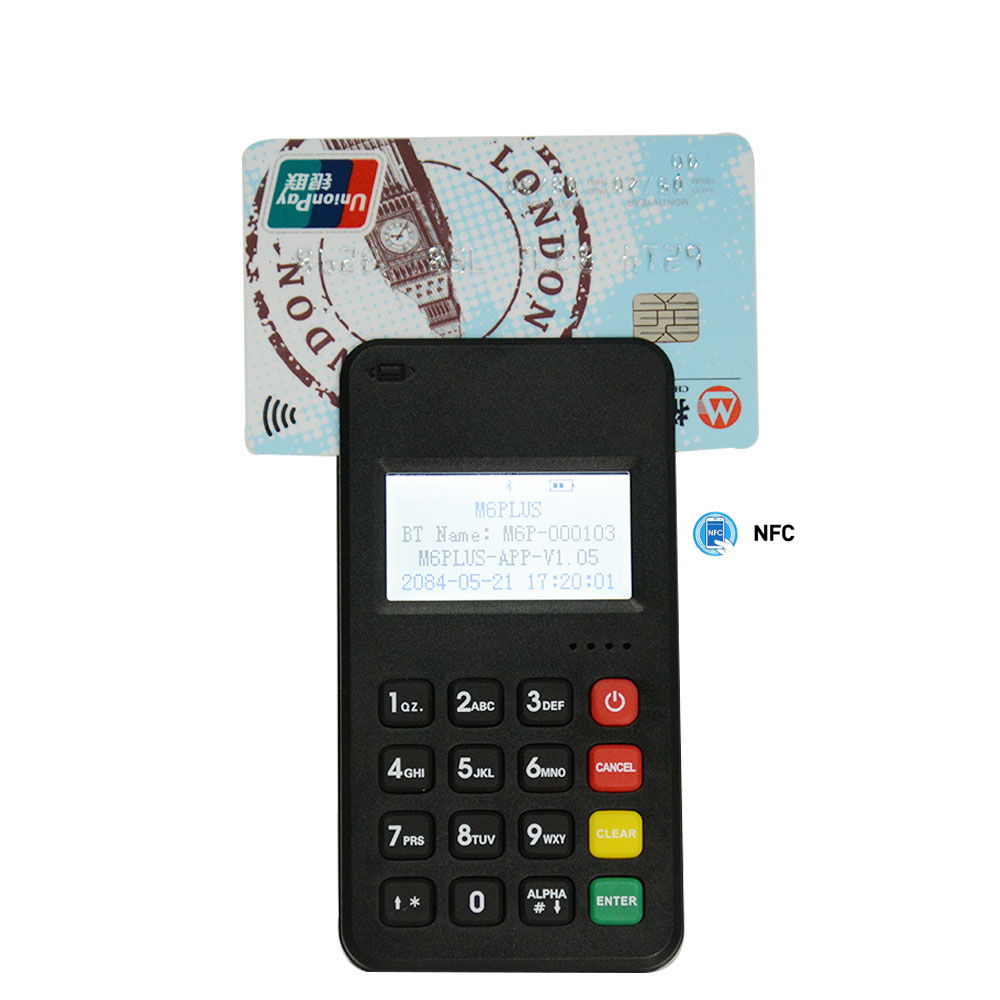 Terminal de pagamento sem fio móvel Android Mastercard Bluetooth WiFi Mini MPOS M6 PLUS