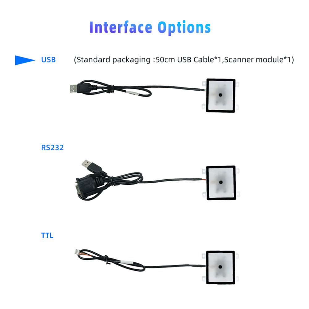 Varredor QR dos leitores de bilhetes de longo alcance para módulo 2D incorporado de estacionamento HS-206H3