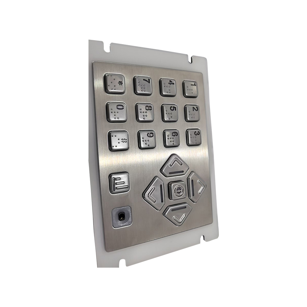 Teclado pos de navegação de áudio programável com luz de fundo ajustável para quiosque atm akb20