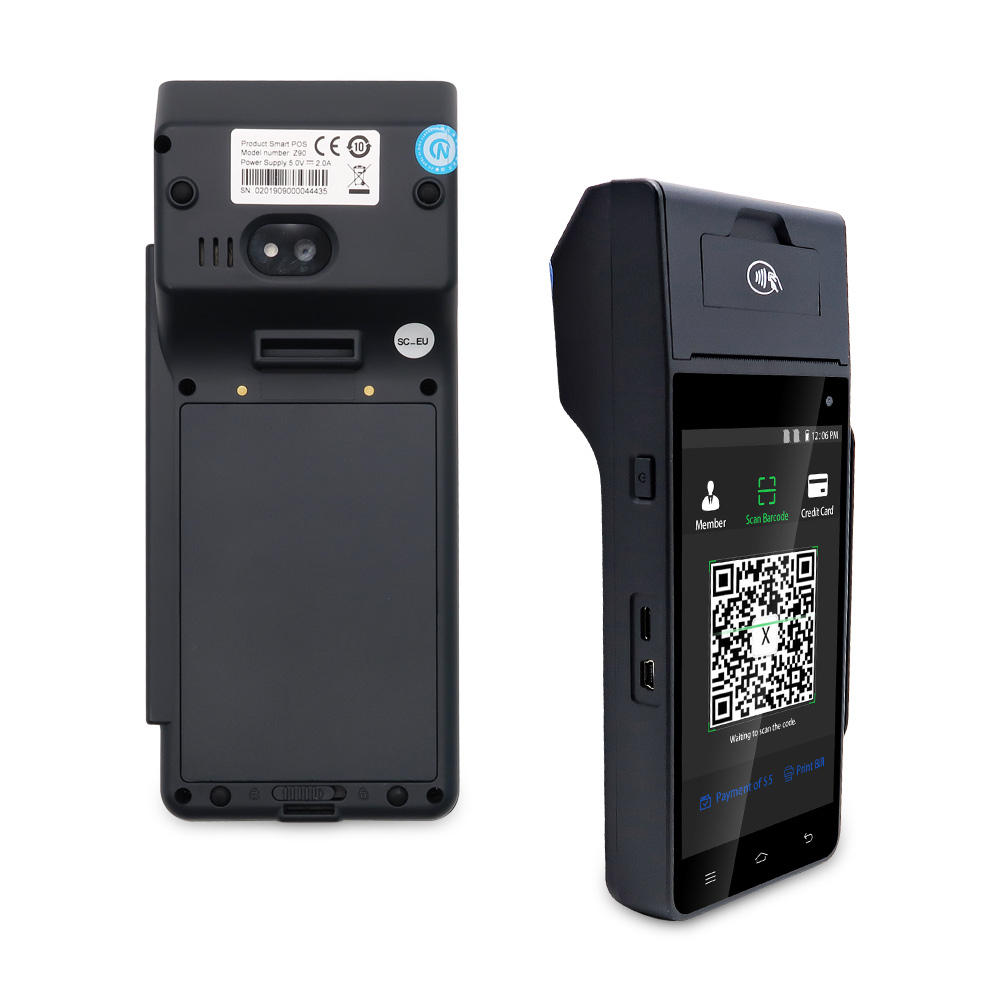 5 polegadas 4g Android 12 Card Reader POS POS com impressora HCC-Z90