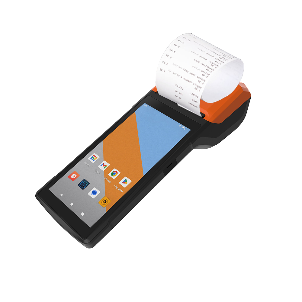 HCCTG poderoso 4G GPS Android 13 POS Terminal com impressora térmica de 58 mm R330