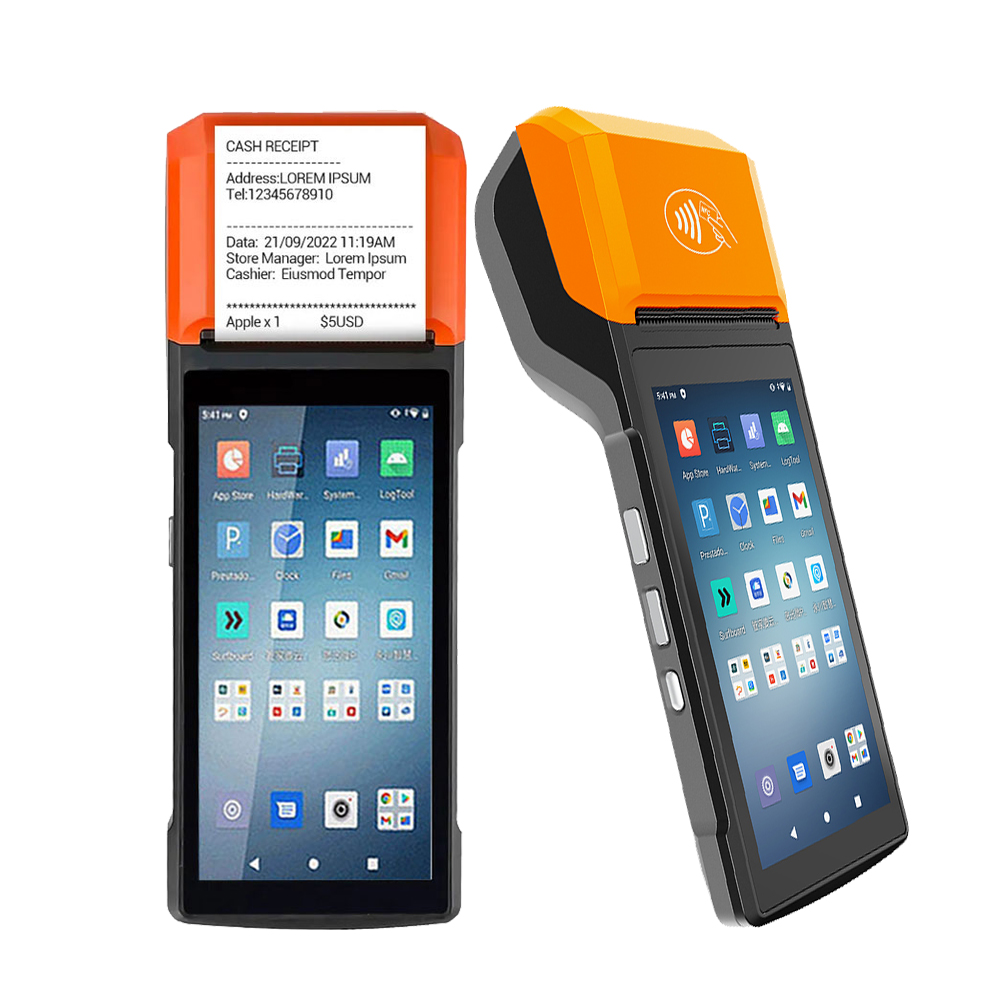 HCCTG NFC GPS 4G Android 14 terminal móvel inteligente com impressora R330 R330 mais