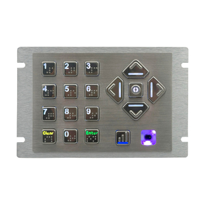 Teclado pos de navegação de áudio programável com luz de fundo ajustável para quiosque atm akb20