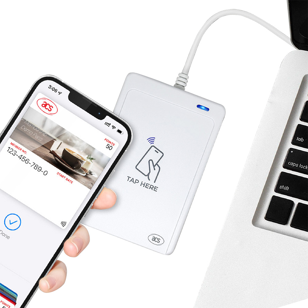 Leitor NFC de carteira móvel VAS WalletMate ACR1552U-MW para Android iOS