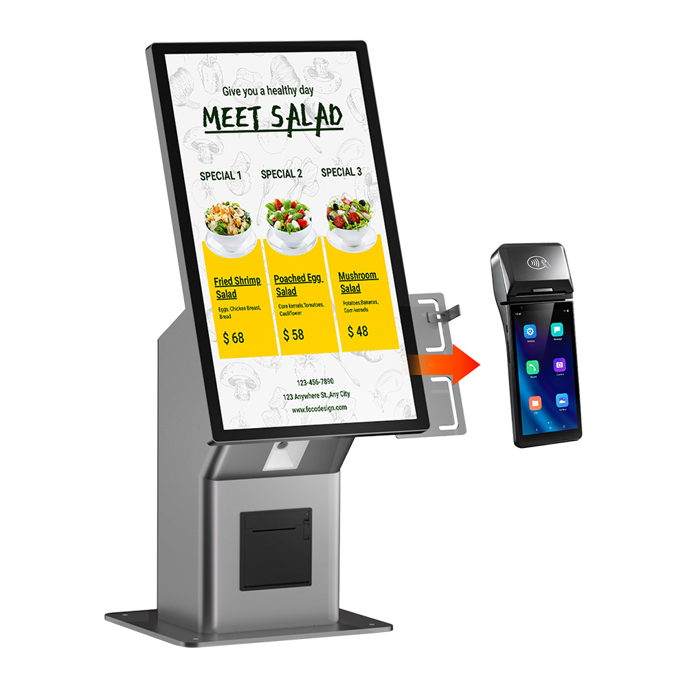 Máquina de quiosque de auto-checkout para pedido de LCD de toque de 21,5 polegadas para shopping HSK-KA21 (HSK-KW21)